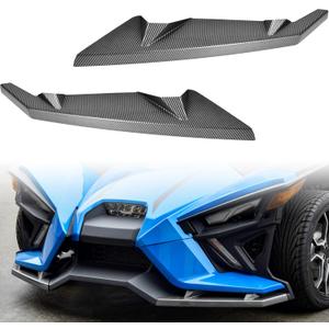 SAUTVS Front Wing Guards for Polaris Slingshot 2020-2024, Carbon Fiber Style Front Bumper Winglet Trim Front Wing Protector for Polaris Slingshot 2015-2024 Accessories