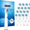 NEDIFON Replacement Toothbrush Heads Compatible with Oral-B Electric Toothbrush, 16 Pack Individually Sealed Electric Toothbrush Refills for Pro 1000/3000/5000/7000/8000/9600