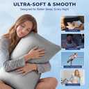 Cooling Pillow Case Standard Size Pillow Cover with Zipper for Hot Sleepers Breathable & Gentle on Skin, All-Night Comfort (Dark Grey, 1Pcs)