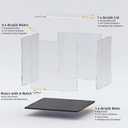 Acrylic Display Case, Clear Acrylic Display Box with Matte Base, Dustproof Collectible Showcase for Books, Stamps, Medals, Maps, Albums and Jewelries, 13x 13 x 5 inch
