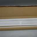 Cordless Vinyl Mini L Blinds 42" W x 64" H, 1" Slat White Horizontal Windows L Blind for Door, Shades, Camper, Light Filtering, Interiors, Arrive 1/2 Inch Narrower Indoor
