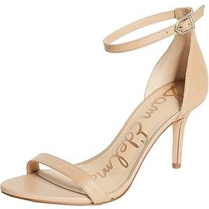 Sam Edelman Women's Patti Patient Ankle Strap Heels Beige Size 7