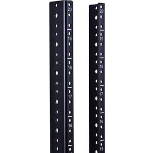 RackPath 20U Vertical Server Rack Rail Pair Kit, DIY Rack Build, 12-24 Screws x80