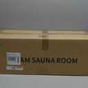 Upgraded Sauna Box for Relaxation, Detoxification, Portable Sauna for Home with Steamer, Remote Control, Folding Chair, 9 Levels, 2.6 x 2.6 x 5.9 (Black)