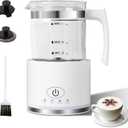 Electric Milk Frother, 4 in 1 Milk Frother and Steamer, Milk Steamer, 16.9OZ/500ml Automatic Warm and Cold Foam Maker for Coffee, Latte, Cappuccino, Macchiato, Hot Chocolate, Dishwasher Safe, (White)