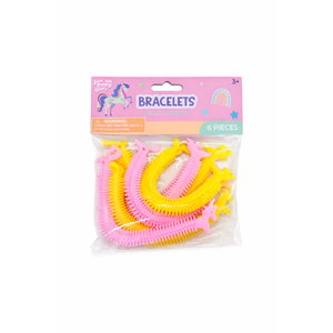 a set of 6 Unicorn Stretchy Noodle String toys