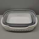 ZAUNFOOY 2 Pcs 42L (11 Gallon) Collapsible Plastic Laundry Basket Hamper with Handles, Foldable Laundry Basket, Pop Up Storage Container Organizer for Washing Storage