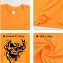 Halloween Shirts for Kids Toddler Boys Girls Pumpkin Shirts Ghost T-Shirts Clothes Short Sleeve Cotton Tee 2-8T (Orange)