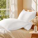 Shilucheng Goose Down Pillows King Size Set of 2, 1050+ Fill Power Side Sleeper Pillow for Sleeping Neck Pain Relief,100% Cotton Shell Hotel Pillows20" x 36"