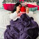 Bedsure GentleSoft Fleece Blanket Twin Size Purple - 300GSM Lightweight Plush Fuzzy Cozy Soft Warm Blanket for Bed, Sofa, Couch, Travel, Camping, 60x80 inches