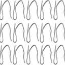 58 Pcs Metal Curtain Hooks, Nydotd Silver Rustproof Stainless Steel Plated Nickel Hooks Heavy-Duty Offset Pin-On Drapery Hooks for Window Curtain, Door Curtain and Shower Curtain(1.2" x 1")