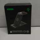 Wireless Charging Station for Samsung Wireless Charger Galaxy Watch 8/7/6/5/4/3 Active 2/1 Stand Galaxy S25 Ultra/S25/S24/S23/S22/S21/Note20/10 Z Fold Flip 7 Galaxy Buds3/2 Pro/Live Multiple Devices (Black)