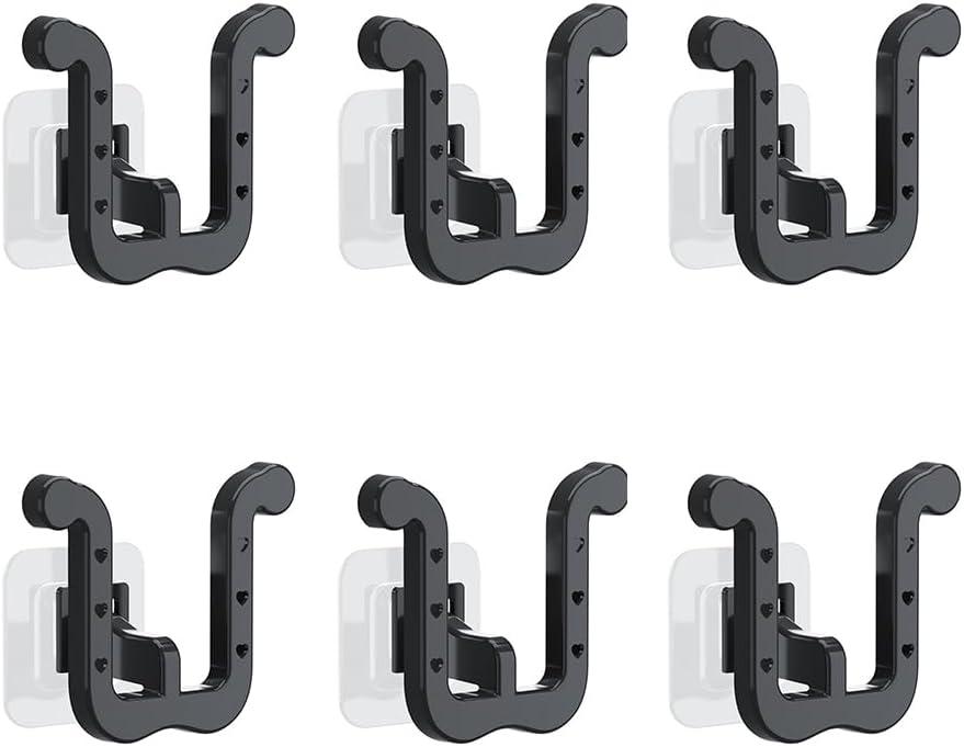 6Pcs Self-Adhesive Wall Slipper Rack Durable Foldable No-Drill Installation for Door Cupboard Bathroom Kitchen Home Organizer Water-Resistant
