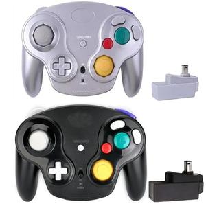 inventii Game Cube Controller,NGC 2.4G Wireless Classic Controller for Wii Game Cube, With Receiver Adapter (Black and Silver)