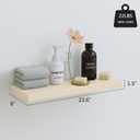 White Oak Floating Shelves for Wall, 24 in Wall Mounted Shelves Perfect for Bedroom, Bathroom, Living Room and Kitchen Decoration StorageSet of 2