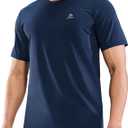 Haimont Men's Running T-Shirt Dry Fit Crewneck Athletic Tee Shirts Moisture Wicking Short Sleeve Stretchy Workout Gym, L