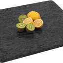 Black Marble Cutting Board For Kitchen, Large Marble Slab Pastry Board With Non-Slip Feet For Baking, Cheese, Charcuterie, Chocolate, 16x20 Inch, Pack Of 1 Piece