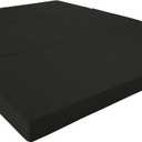 D&D Futon Furniture Portable Trifold Mattress, Foldable Foam Mattresses Small Space Saving Guest, Floor Fold Out Bed Ottoman, 4 inch Folding Cushion Pad Camping RV (Full Size 4x54x75, Black)