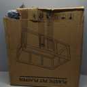 Clear Acrylic Dog Playpen Indoor, Puppy Cat Small Pet Play Pen, Pet Cat Foldable Playpen for Rabbits, Dog Fence Crate Kennel Whelping Cage (Black, 10 Panel)