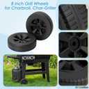 8 Inch G210-0018-W1 Grill Wheels for Charbroil Various Models 461442114 461471717 Char-Griller 1224 3001 2121 Thermos 461472417 463322012 Kenmore and More Charbroil Grill Wheels Replacement