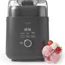 Martha Stewart Ice Cream Maker Machine, 1QT Fully Automatic, 3 Modes, Black