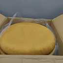 Round Ottoman with Storage, Yellow Velvet, Set of 2, 14.75"x14.75"x17.75" and 12.6"x12.6"x14.17"