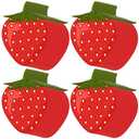 60 Pcs 6x5 in Strawberry Cutouts Sweet Berry Paper Cutouts Wall Decals Summer Fruit Decorations for Bulletin Board Nursery DIY Craft Projects Wall Door Decor Baby Shower Party Supplies(Red)