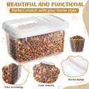 2 Pack Airtight Dog Food Storage Container, 16.5 Lbs Clear Pet Food Storage Bin with 2 Measuring Scoops for Pet Dog Cat Rice Grain Treat
