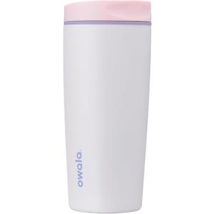 Owala SmoothSip Slider Ceramic-Lined Insulated Stainless Steel Coffee Tumbler, No Metallic Taste Reusable Travel Mug, Hot Iced Coffee Cup, BPA Free 20 oz, Candy Coated