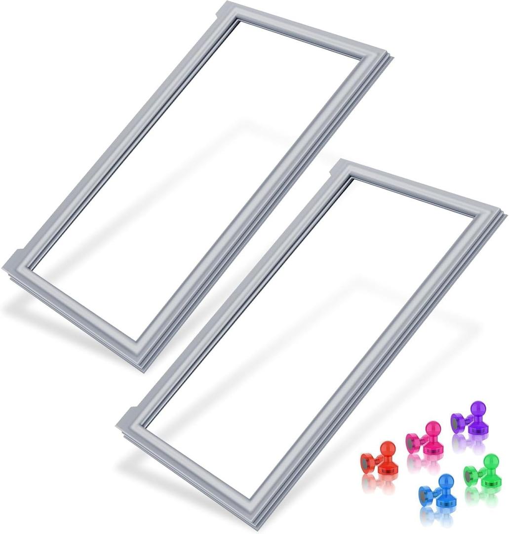 [2 Pack] Upgraded W10830055 Refrigerator Door Gasket Compatible with Whirlpool Refrigerator Door Gasket Replacement, W10443238 W10163991 WRF555SDFZ Fridge Door Seal Kenmore Refrigerator Door Gasket