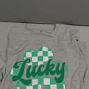 St Patricks Day Shirt Women: Lucky Shamrock Tshirt Irish Shirts St Patricks Clover Short Sleeve Tee Top (Medium, Grey)