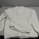 2 Piece Fleece Pajamas for Women Set Loungewear Outfits Knit Sweater Womens Long Sleeve Fuzzy Pajama Sets, White, Size M