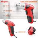 Hi-Spec Small Electric Screwdriver, Mini Drill Set, Rechargeable 3.6V Cordless Screwdriver with 26 Driver Bits, Power Tool for Small Projects & Home Use, Red