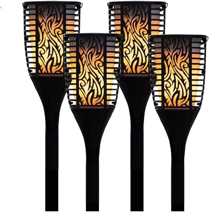 Theater Solutions TT100 Fully Wireless 240 Watt Rechargeable Battery Bluetooth Tiki Torch Speaker 4 Pack Lanterns Link Up to 99 Speakers Wirelessly, Black (TT100-2PR)