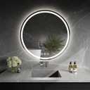 LED Bathroom Mirror 24 Inch Round Bathroom Mirror with Lights, Circle Wall Mirror with 3 Colors Brightness, Anti-Fog for Bathroom Vanity, Entryway Living Room