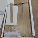 Washer Dryer Countertop with Shelf 27.5" W x 54" L Laundry countertop for Washer and Dryer with Edge Rails, Oak