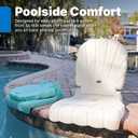 Step2 Seashell Flip Seat 2 Pack, Adult Portable Outdoor Chairs for Poolside, Camping, Beach, Stadium, Providing Back Support, Made of UV20 Durable Plastic, Incredible White