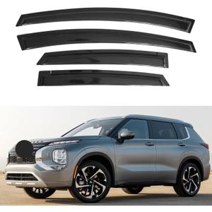 IG Window Visors Fit for 2022-2026 Mitsubishi Outlander, Out-Channel Rain Guards Vent Wind Deflectors 4PC, Car Accessories for 22-26 Outlander