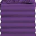 Maple&Stone Twin Fitted Sheet Only - Bulk Pack of 6 Bottom Sheets - Premium Soft & Breathable, Brushed Microfiber Fabric for Twin Size, Purple