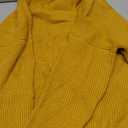 Ugerlov Women's Oversized Sweaters Batwing Sleeve Mock Neck Jumper Tops Chunky Knit Pullover Sweater (Yellow)