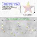 Andiker Hanging Snowflakes Decorations, 6pcs Rainbow Snowflake Garland for Christmas Birthday Party Baby Shower Graduation, Holographic Party Decorations for Adding Party Atmosphere (Small Stars)