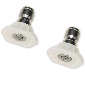 Set of 20 40 Degree White Color Pressure Washer Accessories Kit Spray Nozzle Tips Quick Connecting Pivoting Coupler 1/4 inch