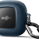 SURITCH for SHOKZ OpenFit Case Cover, Shockproof Magnetic Cases for SHOKZ OpenFit Open-Ear Earbuds True Wireless Bluetooth Headphones, Protective Cover with Magnetic Lid Lock & Carabiner, Navy