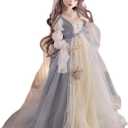Hand-Painted BJD Doll 1/3,22.8 inches(56cm) Tall, in Nordic Pastoral Style,Princess Doll,PVC Body with 31 Movable Joints,for Ages 15+ and Older,Desk and Wall Decorations (Handmade Makeup Plus)