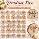 Novabright 30 Pcs 1 to 30 Numbers Rustic Wood Table Numbers Set Wedding Table Number for Wedding Centerpieces Banquet Seating Rustic Party Anniversary Event Decoration