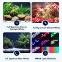 hygger Auto On Off Aquarium LED Light, 4 Mode Lighting Full Spectrum Fish Tank Light 24/7 Timer Colorful Fish/Sun/Nightlight/WRGB Cycle for Freshwater