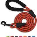 5/6 FT Strong Pet Dog Leash with Soft Padded Handle,Highly Reflective Rope for Night Walking,360-Degree Rotating Metal Buckle Without Tangles,Suitable for Small,Medium and Large Dogs.(5ft) (5 FT x 1/2 Inch, Red)