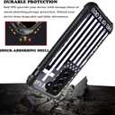 Compatible with Samsung Galaxy S21 FE Case,American Flag Cross Amazing Pattern Design Shockproof Anti-Scratch Hard PC Back Case for Samsung Galaxy S21 FE Case