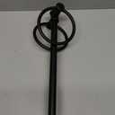 Hoimpro 17" Matte Black Stainless Steel Standing Towel Rack Double Towel Ring Hand Towel Stand Holder, Bathroom Accessories Set Hardware Towel Bar Hanger for Bathroom Vanity and Kitchen Countertops