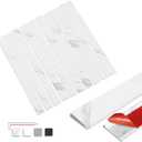 Tilingview 10 Pcs Peel and Stick Tile Trim Edge, Self-Adhesive 12" PVC Molding Edging for Kitchen Backsplash (Marble)